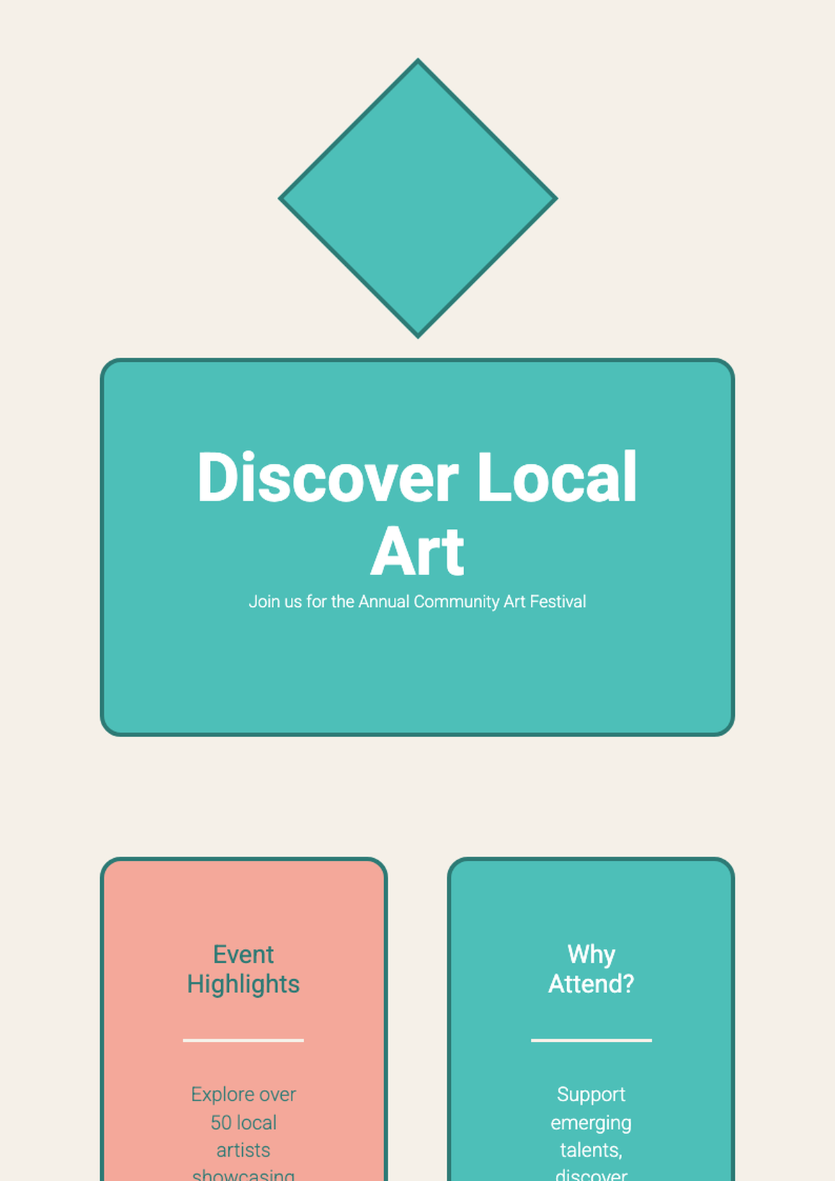 Retro style poster template with chevron background and geometric text blocks_variant_3